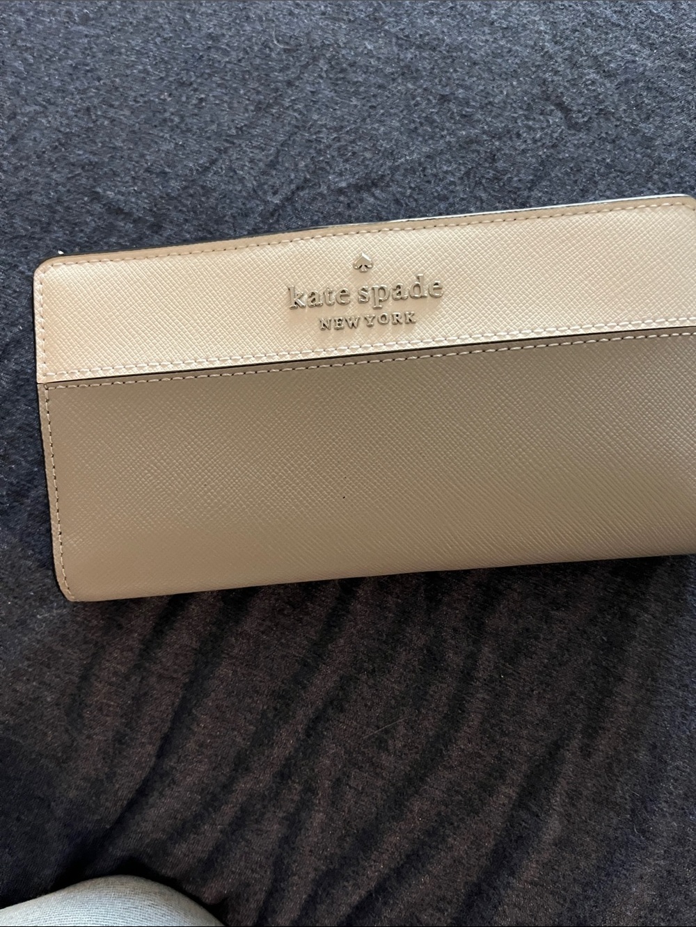 kate spade Two-Tone Beige Continental Wallet